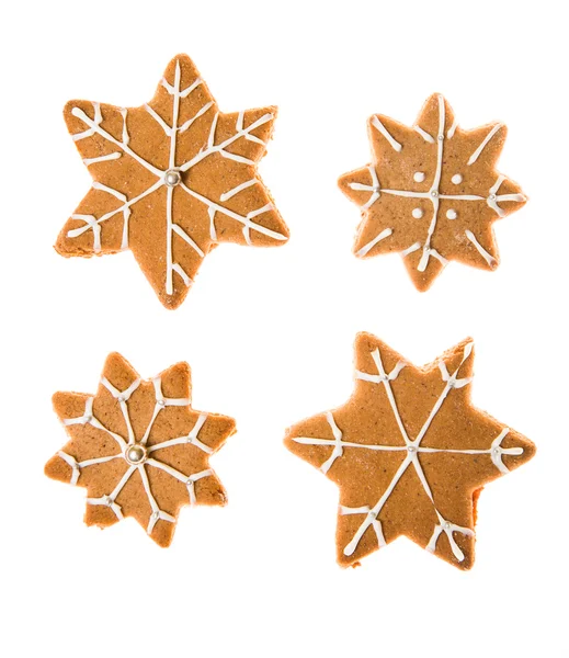 Decorated homemade gingerbread cookies — Stock Photo, Image