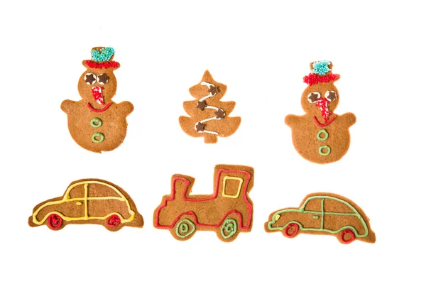 Decorated homemade gingerbread cookies — Stock Photo, Image