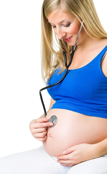Szépség terhes nő terhes nő — Stock Fotó