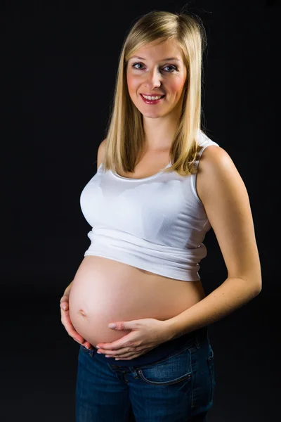 Beleza mulher grávida Mulher grávida — Fotografia de Stock