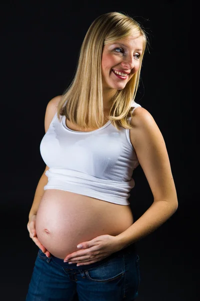 Beleza mulher grávida Mulher grávida — Fotografia de Stock