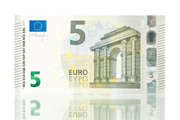Nowy bill pięć euro — Zdjęcie stockowe