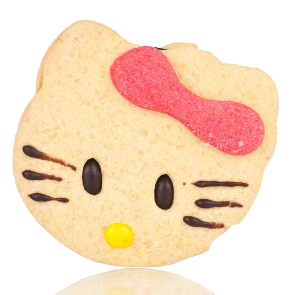 Kat vormige cookie — Stockfoto