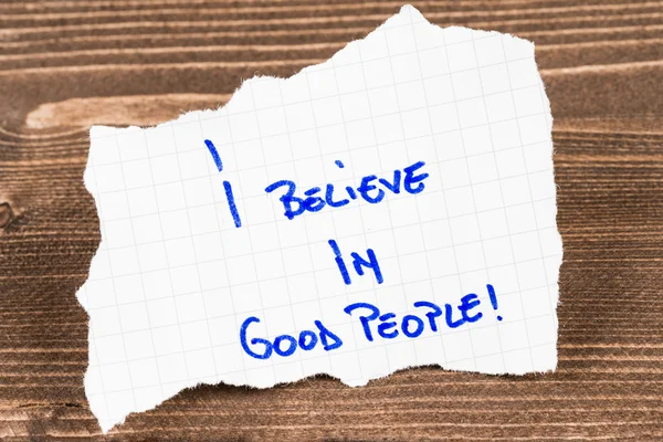 Πιστεύω σε καλούς ανθρώπους — Φωτογραφία Αρχείου