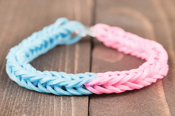 Two color, rubber bracelet Stock Image