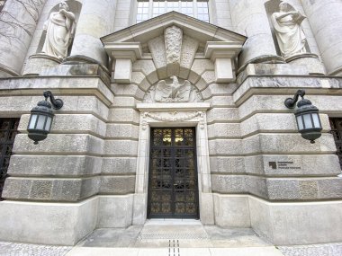 View of the State Library in downtown Berlin, Germany