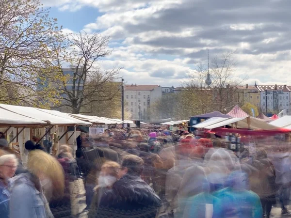 People Walking Market Berlin Germany — Foto Stock