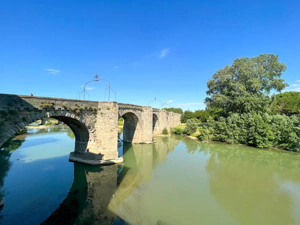 View Pont Vieux Carcassonne France — Stok fotoğraf