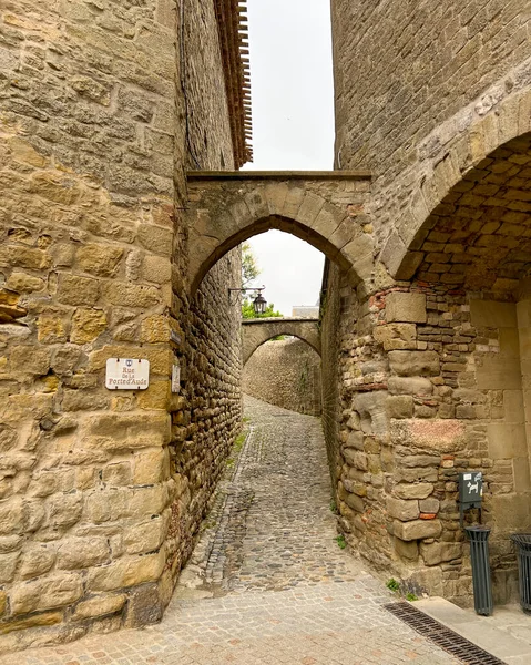 Out Streets Citadel Carcassonne — 图库照片