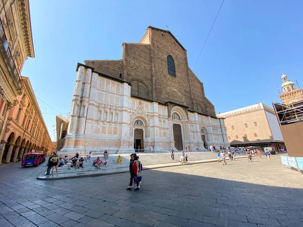 Square Front Basilica Santo Stefano Bologna Italy — Stok fotoğraf