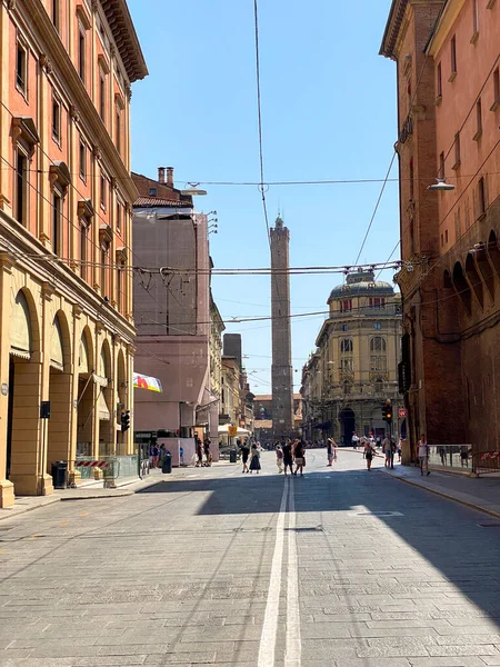 Άποψη Των Δρόμων Στην Παλιά Πόλη Της Μπολόνια Ιταλία — Φωτογραφία Αρχείου