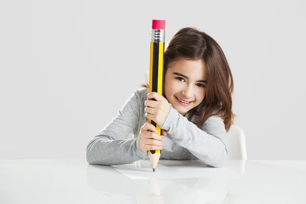 Little girl in the school — Stock Photo, Image