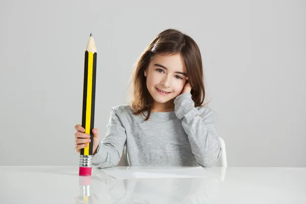 Little girl in the school — Stock Photo, Image