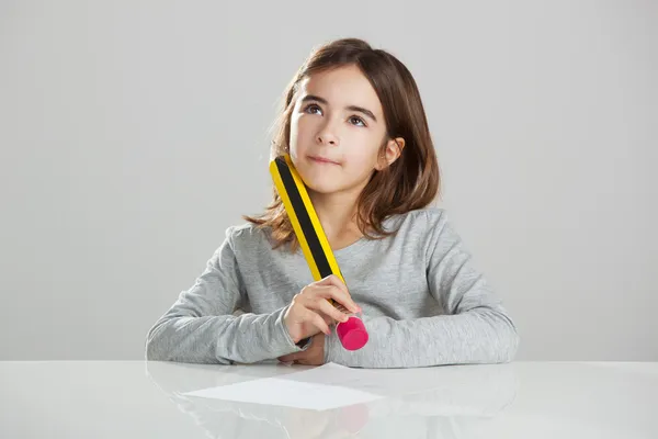 Little girl in the school — Stock Photo, Image