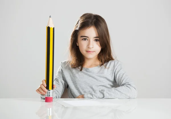 Little girl in the school — Stock Photo, Image