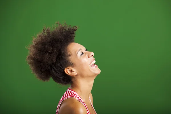Mujer africana riendo — Foto de Stock