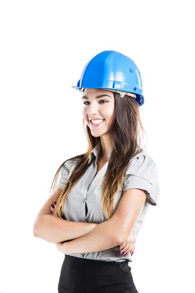 Beautiful female architect — Stock Photo, Image