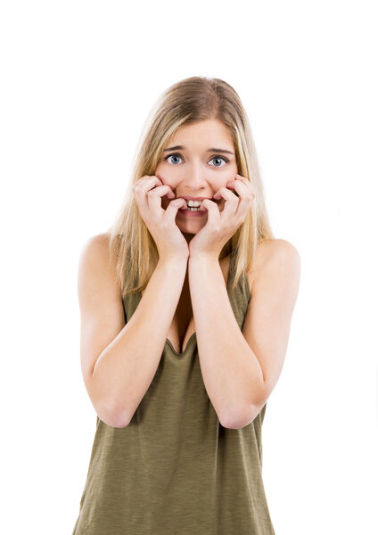 Испуганная женщина
