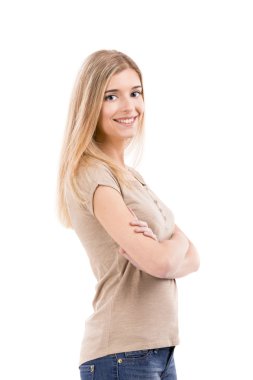 Gülümseyen güzel kadın