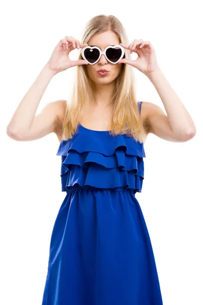 Fashion woman with sunglasses — Stock Photo, Image