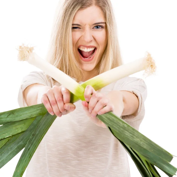 Leek Fight — Stock Photo, Image