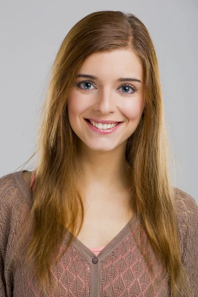 Mulher feliz sorrindo — Fotografia de Stock