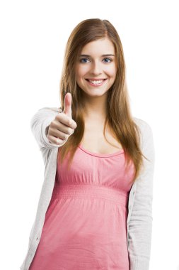 başparmak ile kadın