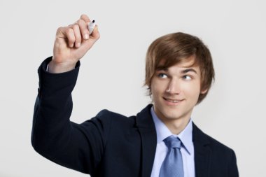 bir cam tahta üzerine yazma