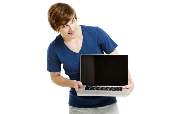 Mann mit Laptop — Stockfoto