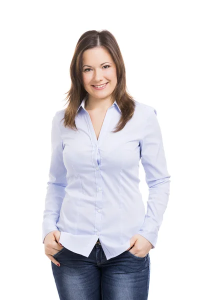 Hermosa mujer sonriendo — Foto de Stock