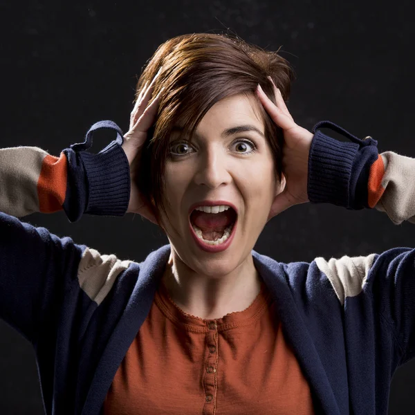 Woman yelling — Stock Photo, Image