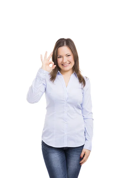 Mujer positiva — Foto de Stock