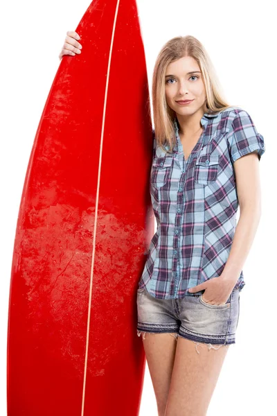 Mulher surfista — Fotografia de Stock