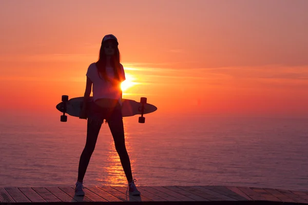 Menina patinadora — Fotografia de Stock