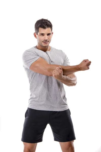 Man doing exercises — Stock Photo, Image