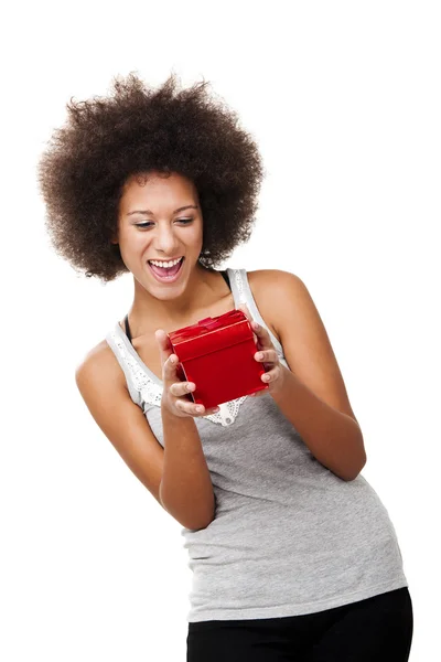 Holding a gift — Stock Photo, Image