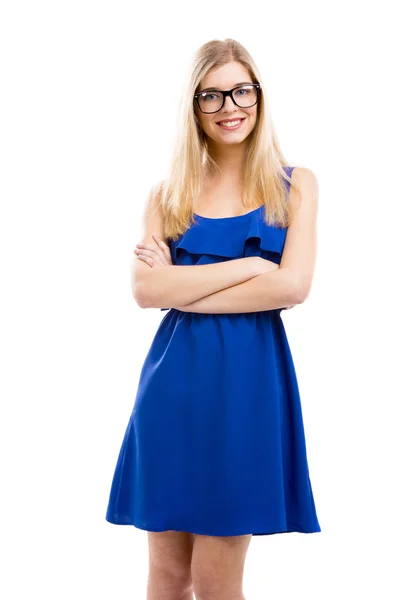 Prachtige nerd vrouw — Stockfoto