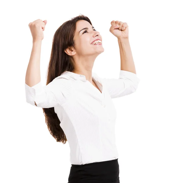 Mulher de negócios feliz — Fotografia de Stock