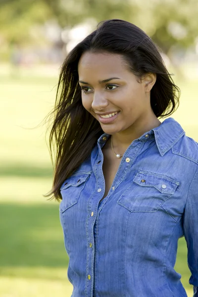 아름다운 아프리카계 미국 여성 — 스톡 사진