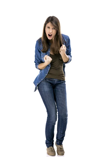 Vrouw met het behaalde succes — Stockfoto