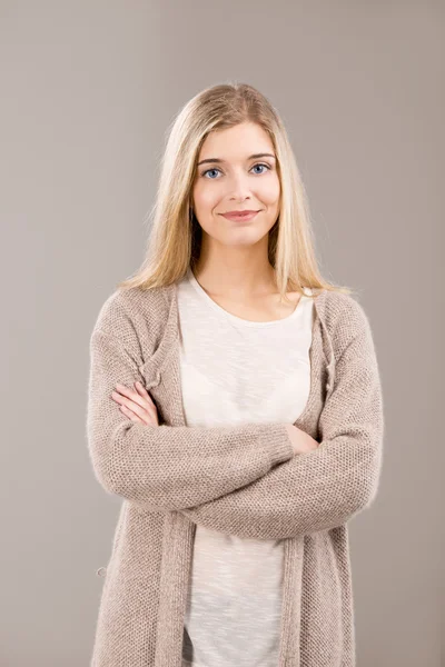 Beautiful woman smiling — Stock Photo, Image