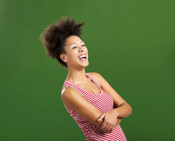 Afrikaanse vrouw lachen — Stockfoto