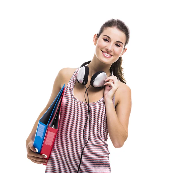 Schöne Studentin — Stockfoto