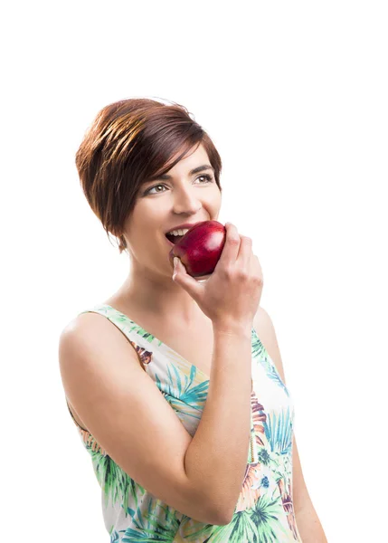 Manger une pomme — Photo