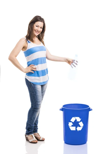 Schöne junge Recycling — Stockfoto