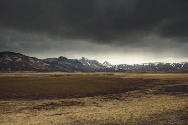 Ijslandse Bergen Landschap Een Stormachtige Dag — Stockfoto