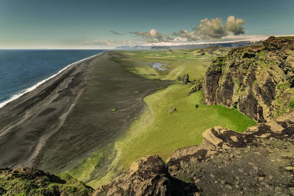 Bella Vista Punto Vista Una Spiaggia Deserta Islanda — Foto Stock