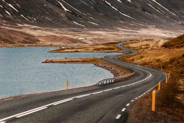 Endless Road Beautiful Iceland Stock Picture