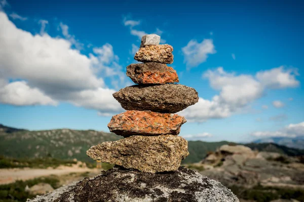 Stos Granitowych Kamieni Geres Portugalia Park Narodowy — Zdjęcie stockowe