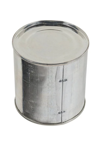 罐头可以在白色背景上分离 — 图库照片
